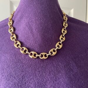 Ann Taylor Gold and Rhinestone Necklace